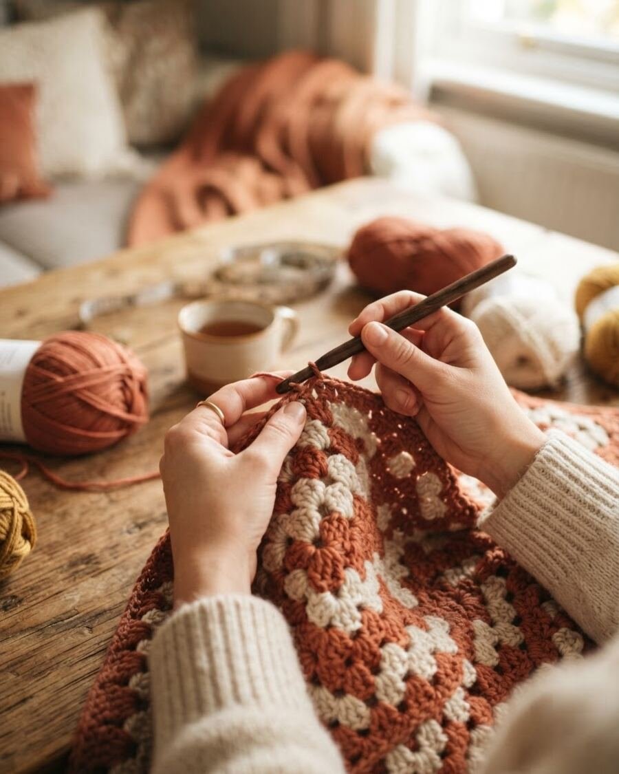 Elegant crochet pattern in progress