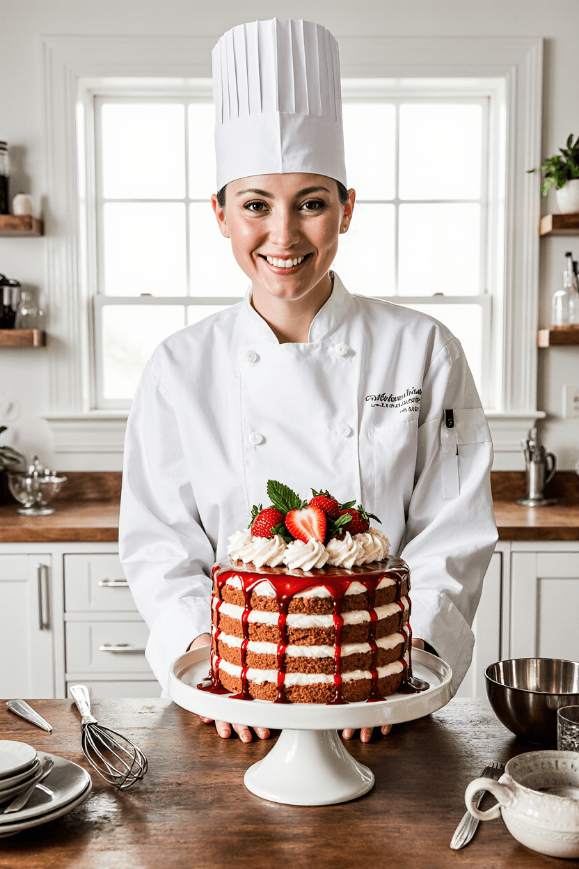 a_highly_realistic_image_of_a_female_chef_in_a_bright_airy_kitchen_she_is_wearing_a_plain_crisp_whi_m6bp7b7dbvl1hcohfcem_0