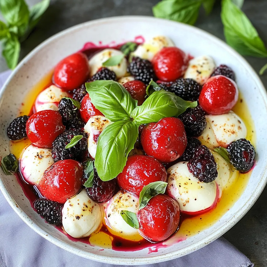Mouthwatering Tasty Berry Caprese Salad: A Summer Delight