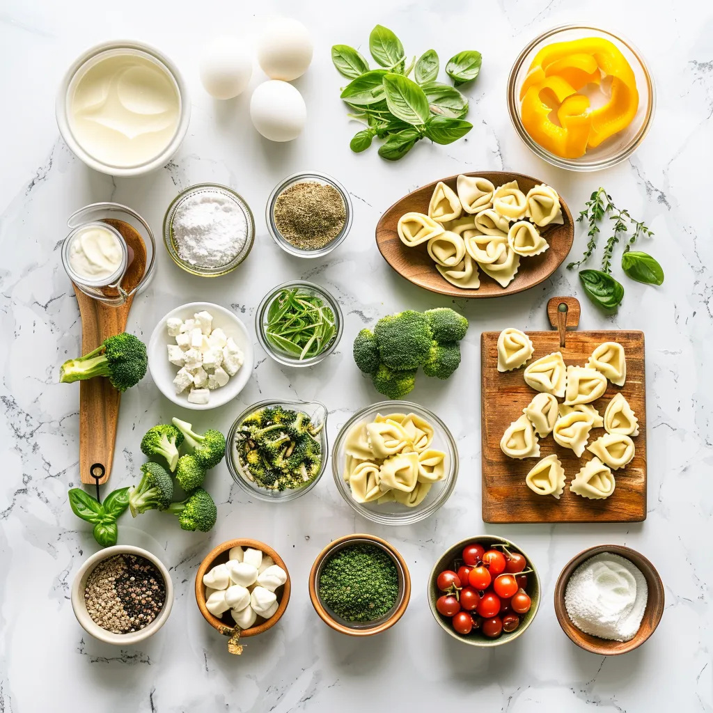 Tasty Sheet Pan Broccoli Tortellini Bake Recipe ingredients