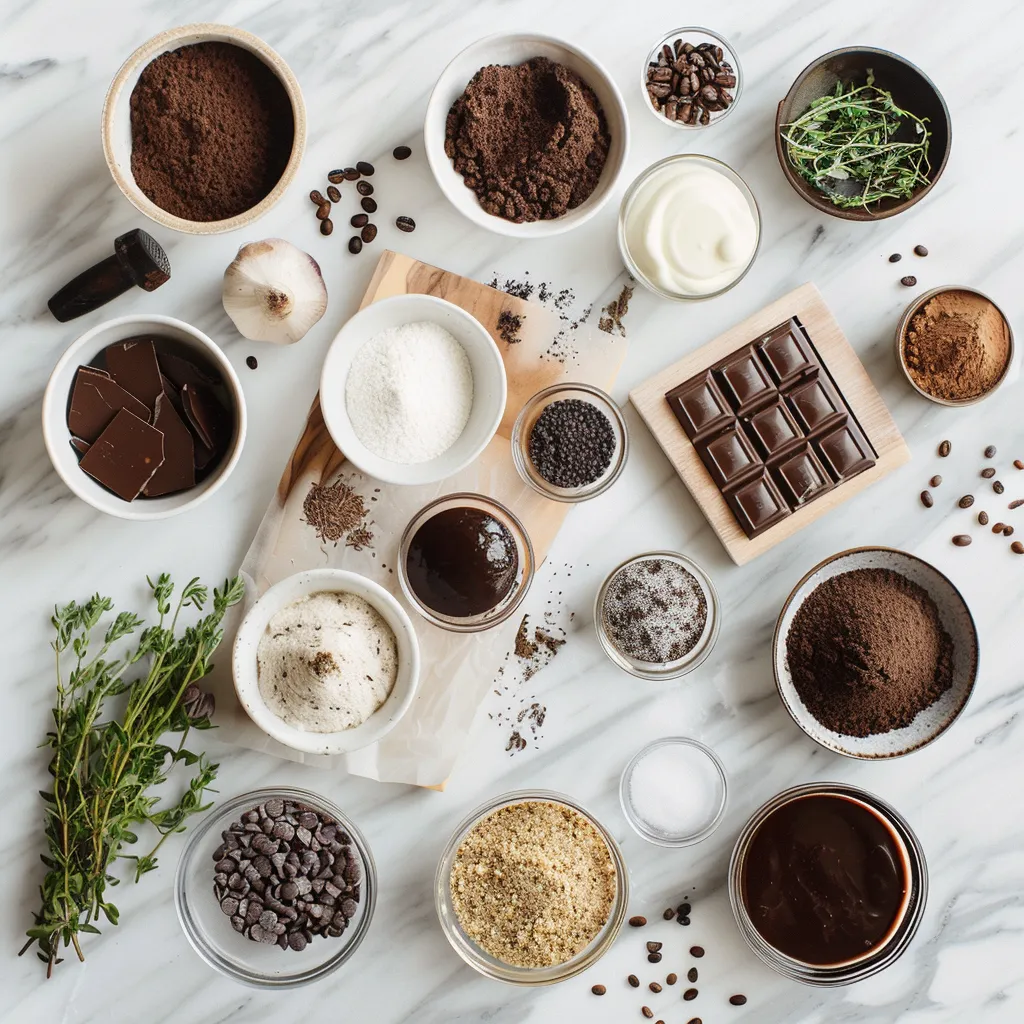 Tempting Double Chocolate Espresso Muffins ingredients