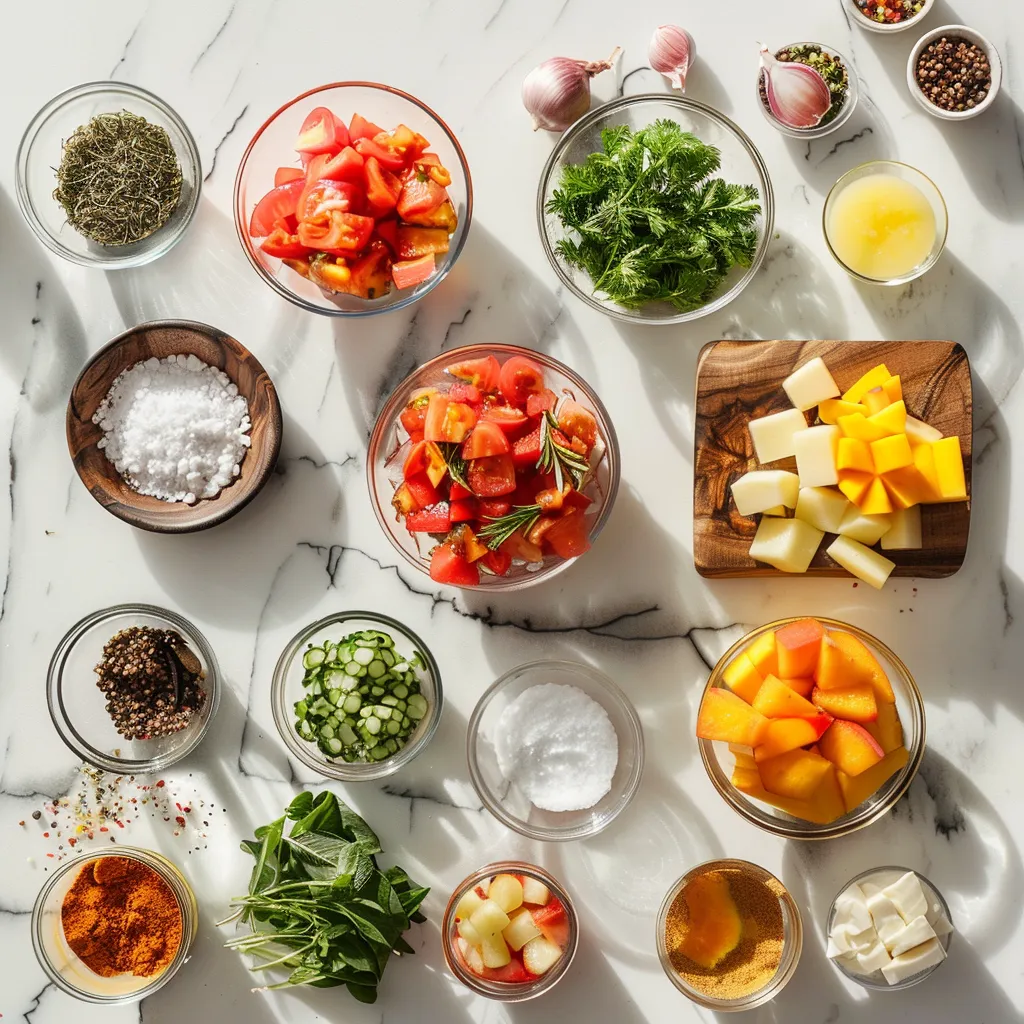 Tropical Fruit Salad Delightful ingredients