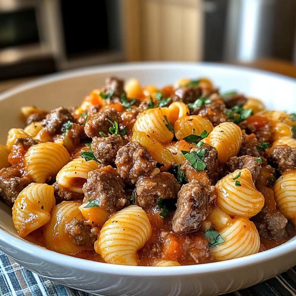 Creamy Beef and Shells Recipe for Dinner