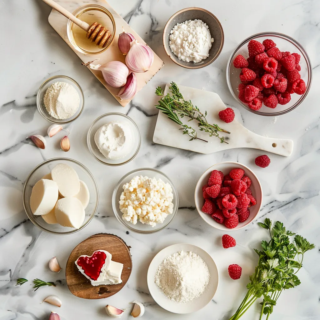 Raspberry Cheesecake Hearts for Sweet Moments ingredients