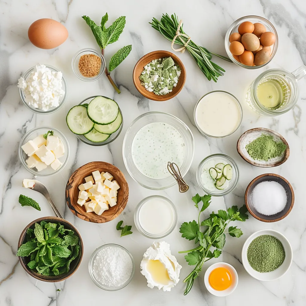 Shamrock Mint Milkshake Pie ingredients