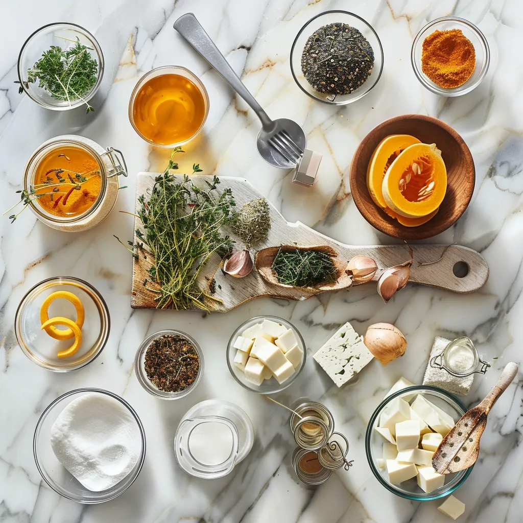 Tasty Delicata Squash Salad ingredients