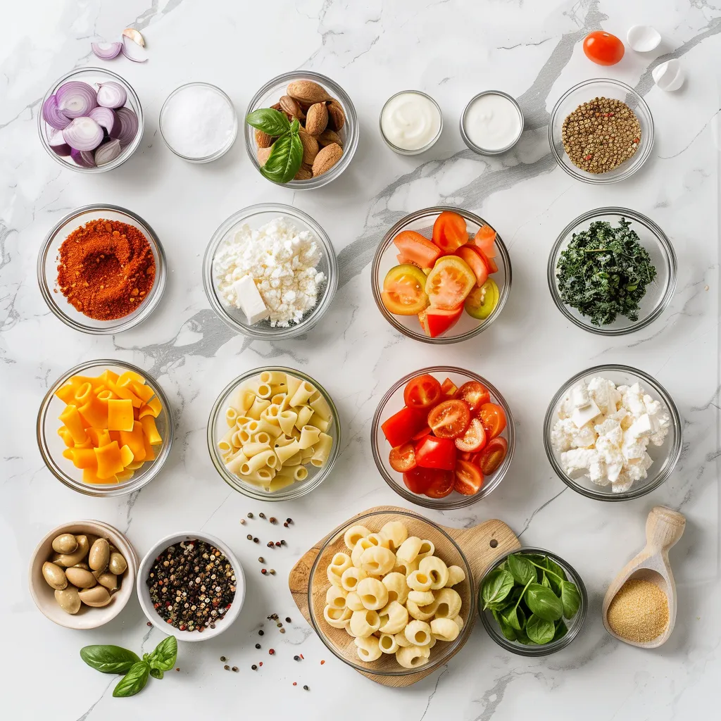 Zesty Italian Pasta Salad Recipe ingredients