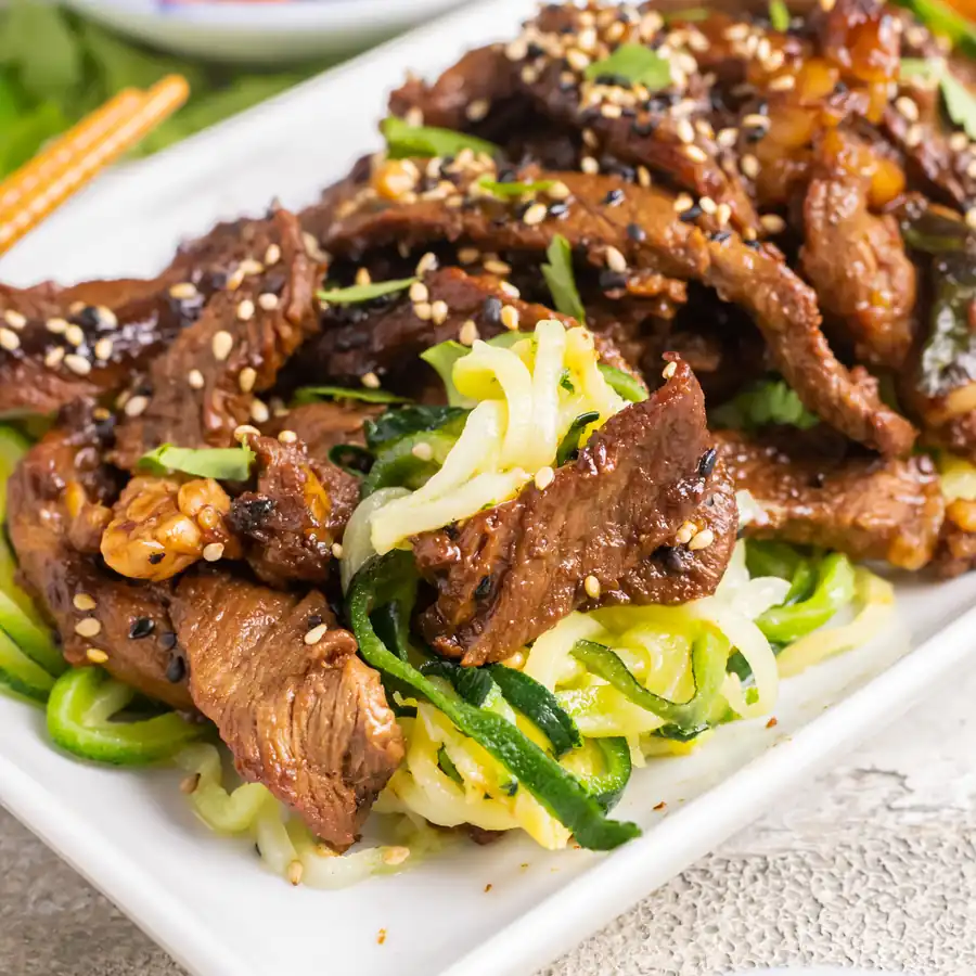 Trending Gorgeous Beef Bulgogi with Zucchini Noodles: A Quick & Healthy