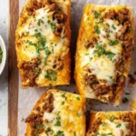 Sloppy Joe Garlic Cheese Bread Recipe