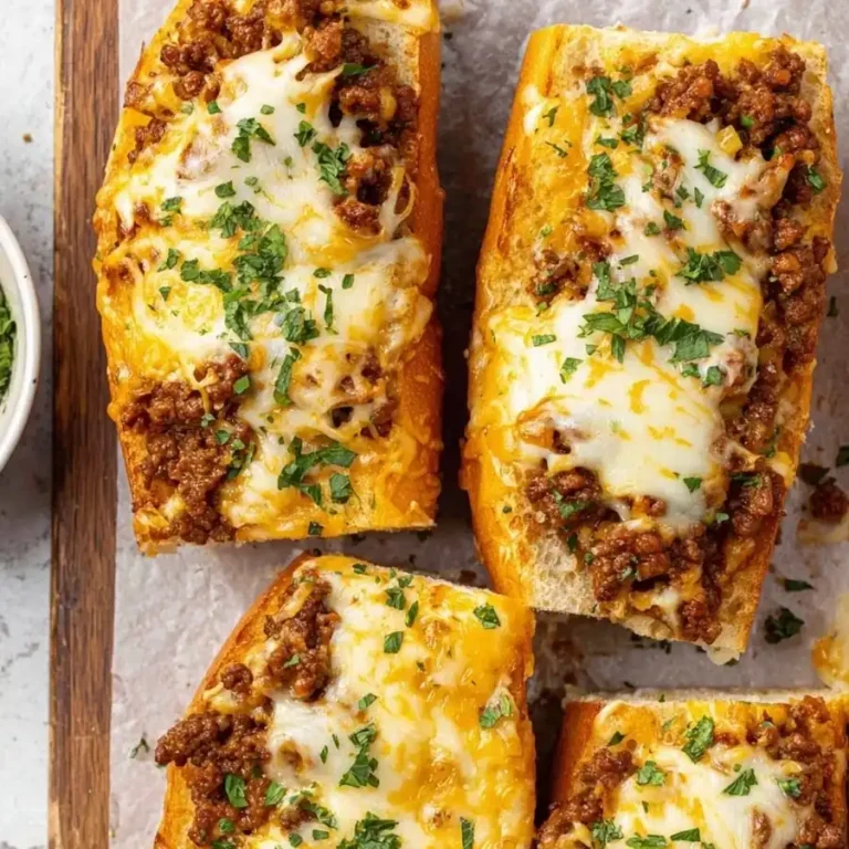 Sloppy Joe Garlic Cheese Bread Recipe