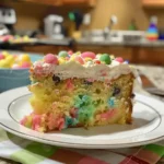 Easy Delightful Easter Poke Cake – Sweet, Fluffy, and Egg‑filled —
