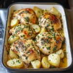 Viral Garlic Parmesan Chicken & Potatoes: Crispy One-Pan Delight Recipe —