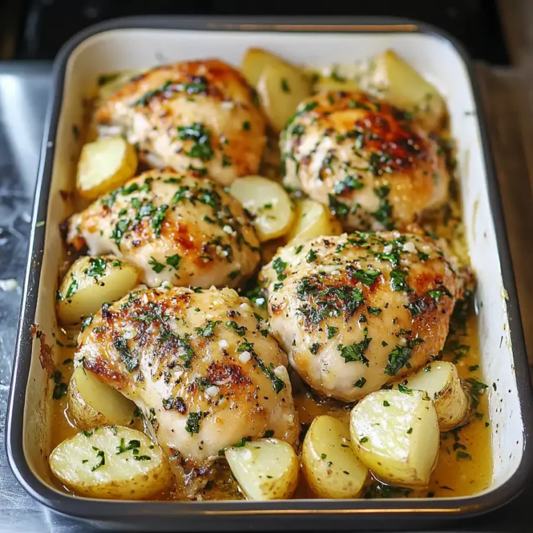 Viral Garlic Parmesan Chicken & Potatoes: Crispy One-Pan Delight Recipe —
