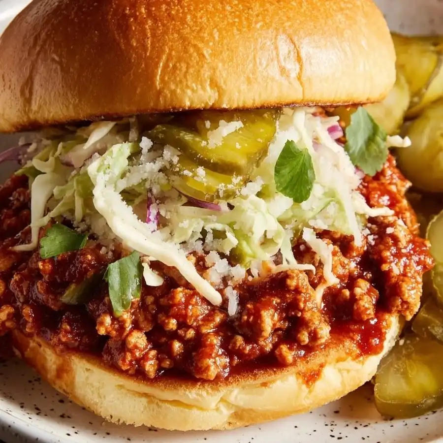 Viral BBQ Chicken Sloppy Joes with Cilantro Coleslaw Recipe — Faster Than Takeout