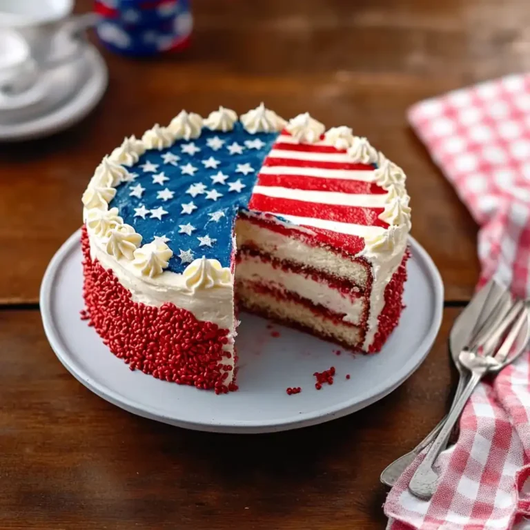 Easy Patriotic Flag Cake — The Ultimate BBQ Showstopper!