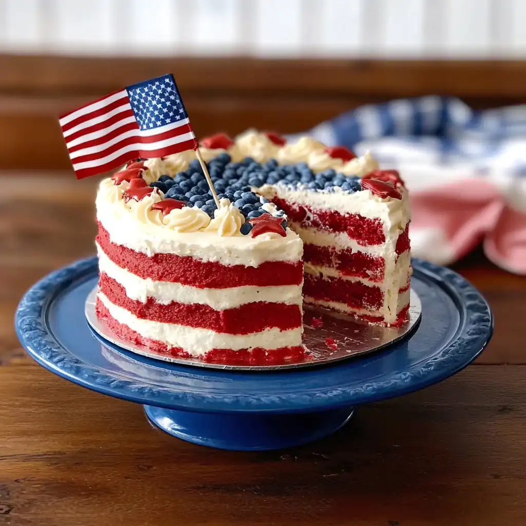 Easy Patriotic Flag Cake — The Ultimate BBQ Showstopper!