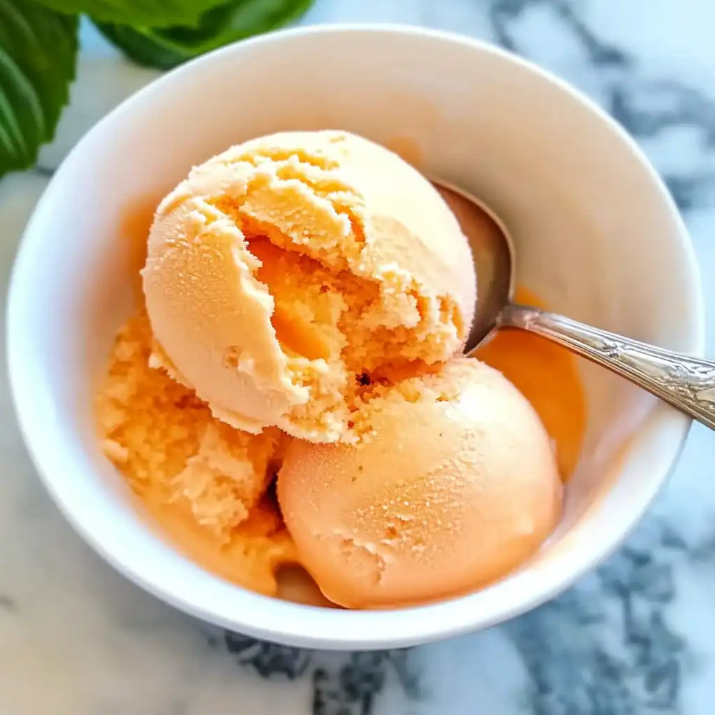 Peach Sorbet Refresh: 4 Ingredient Bliss
