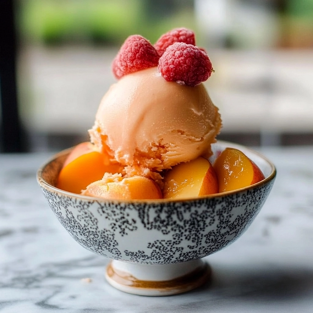 Creamy No-Churn Peach Sorbet: The Ultimate Summer Cooler