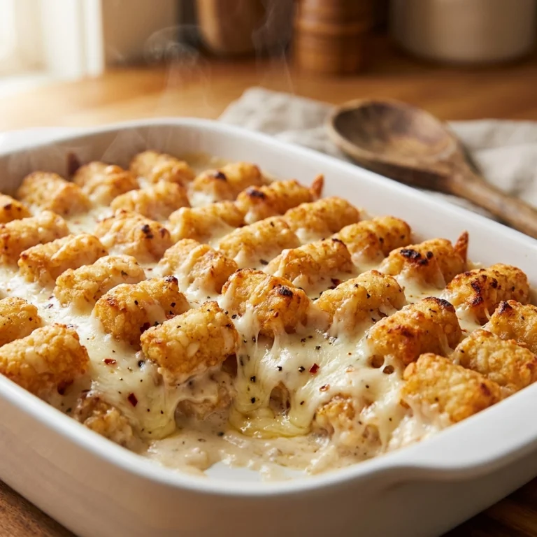 Original Tater Tot Casserole Recipe With Pepper Jack Lattice | Easy Family Dinner