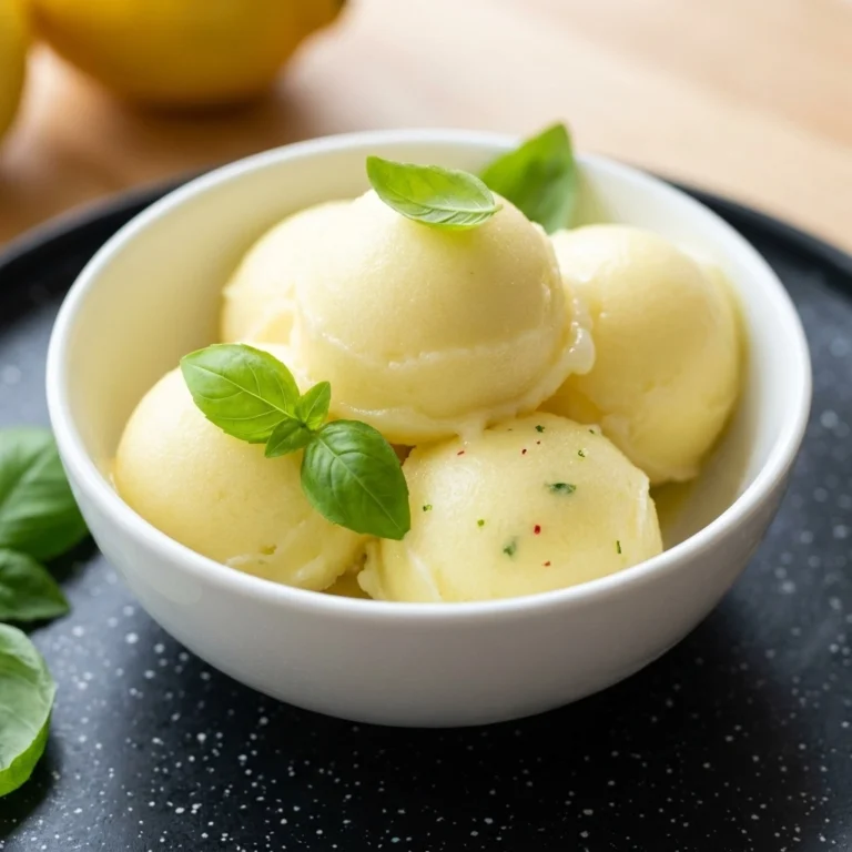 Zesty Lemon Basil Sorbet: The Ultimate Summer Palette Cleanser