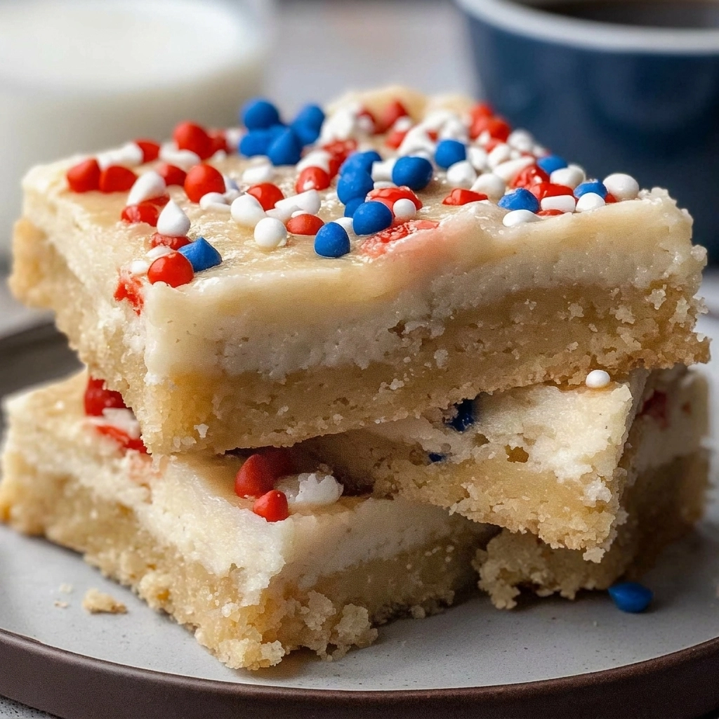 Red, White & Blue Fourth of July Cookie Bars