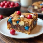 Easy 4th of July Cookie Bars — Red, White & Blue!