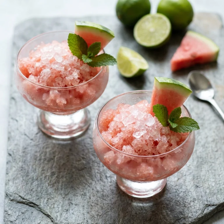 Watermelon Lime Granita: The Ultimate Summer Cooler | Easy Frozen Fruit Dessert