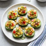 Refreshing Cucumber Salad Bites with Grilled Corn and Bell Peppers | Summer Appetizer