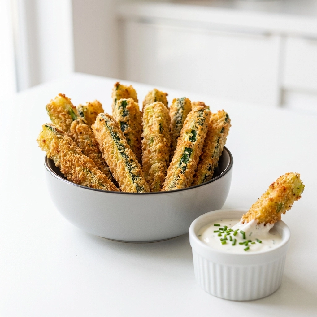 Crispy Air Fryer Zucchini Fries Recipe for the Best Snack | Healthy Air Fryer Sides