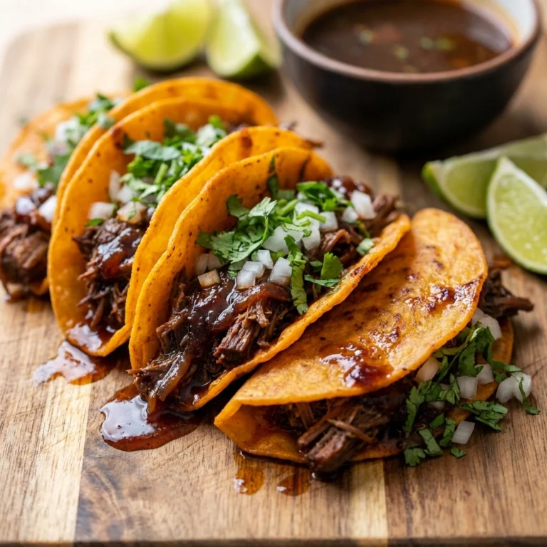 Crock Pot Birria Tacos With Pomegranate Molasses Caramelized Onion Glaze | Easy Slow