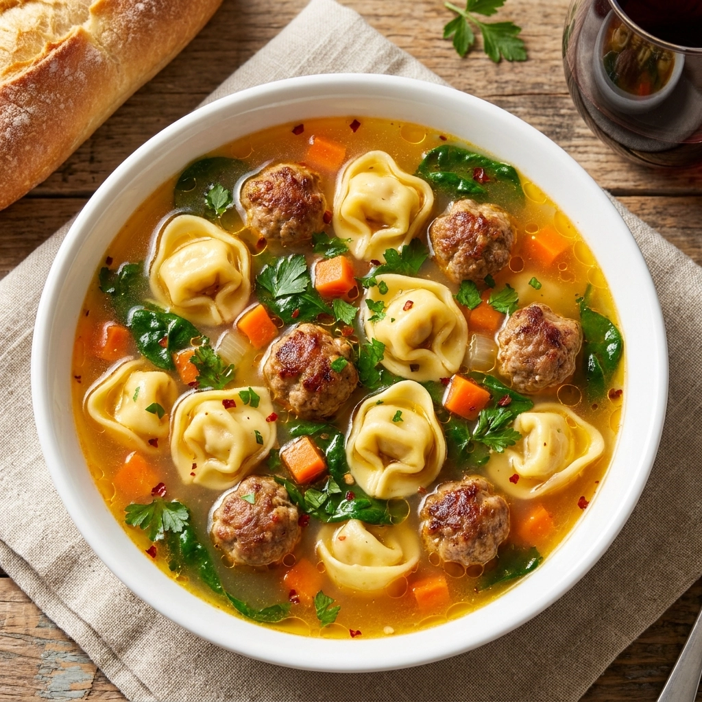 Creamy Crockpot Sausage Tortellini Soup Recipe for Easy Cozy Nights | Slow Cooker Soup