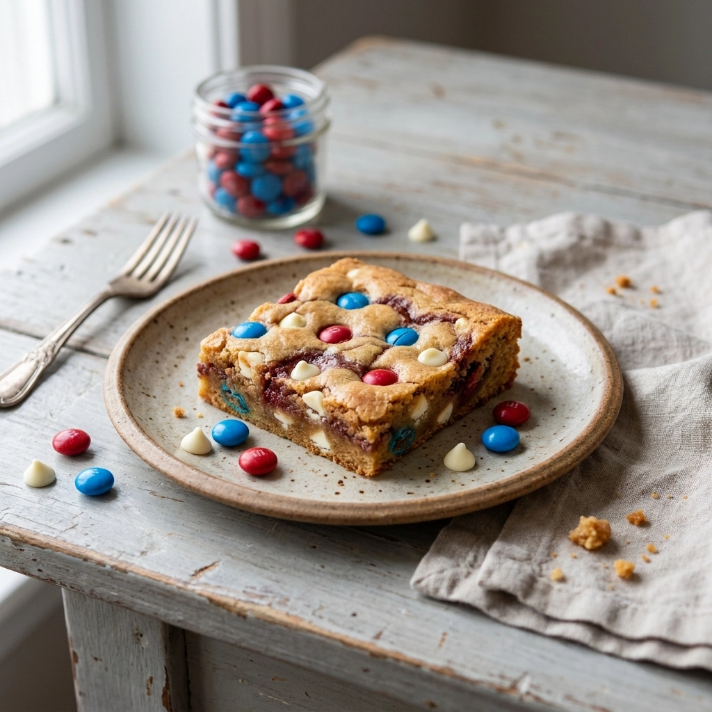 Easy 4th of July Cookie Bars — Red, White & Blue!