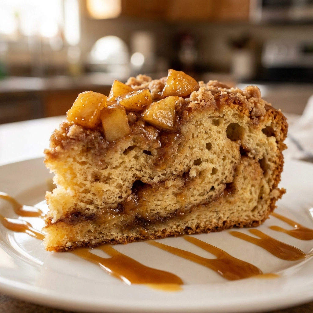 Apple Fritter Bread With Spiced Caramel Apple Butter Swirl | Fall Baking Recipe