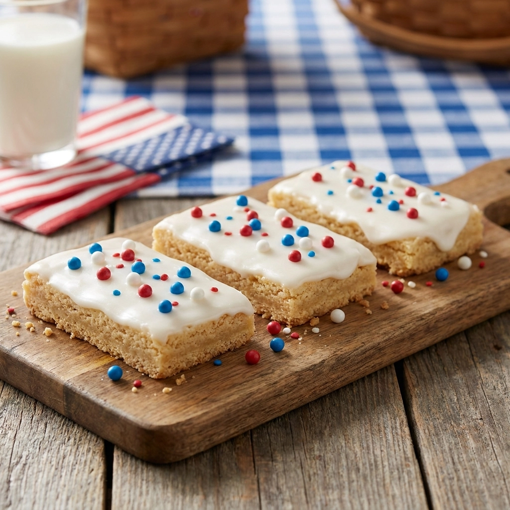 Red, White & Blue Fourth of July Cookie Bars
