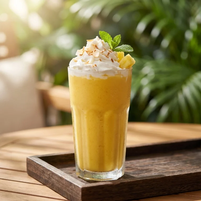 Creamy Tropical Mango Pineapple Smoothie Recipe Easy Homemade Coconut Milk Drink | Summer Smoothie