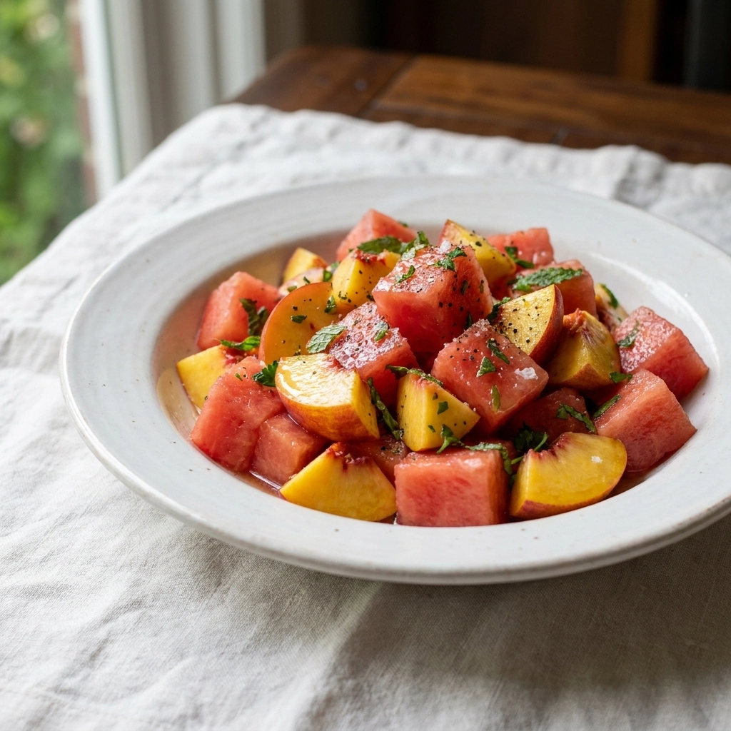 The Peach Watermelon Salad That Tastes Like Summer | Refreshing Fruit Salad Recipe