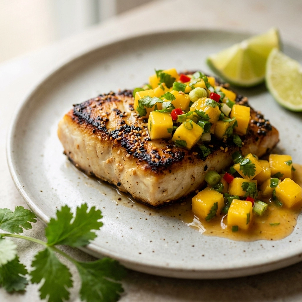 Flavorful Peach Mango Jalapeño Salsa Recipe for Grilled Fish Easy and Perfect | Summer Fruit Salsa