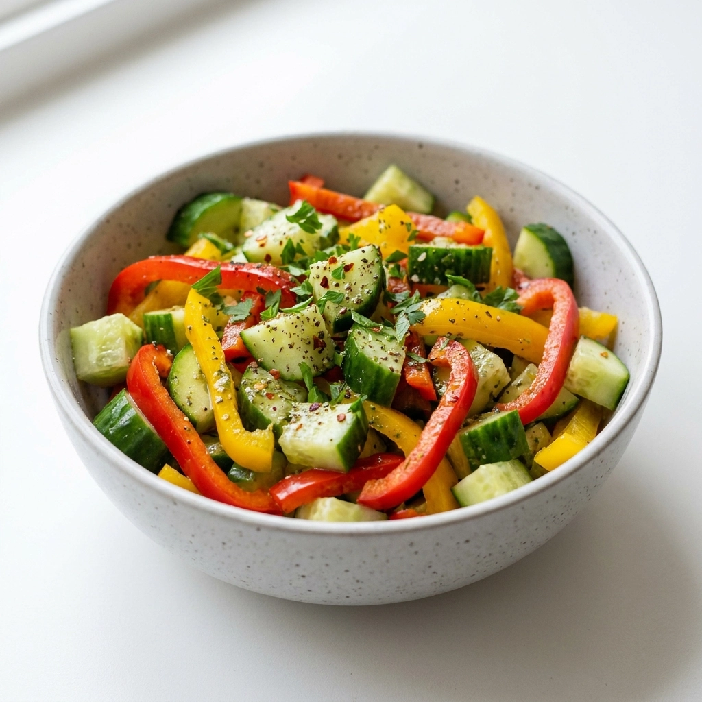 Refreshing Cucumber Pepper Salad Recipe for Summer Bliss | Easy Summer Salad Ideas
