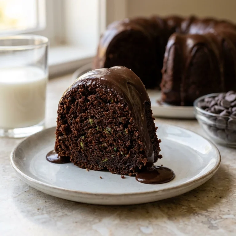 Decadent Chocolate Zucchini Bundt Cake | Moist Chocolate Vegetable Cake Recipe