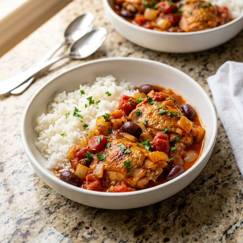 Slow Cooker Chicken Cacciatore with Rustic Vegetables | Easy Slow Cooker Dinner
