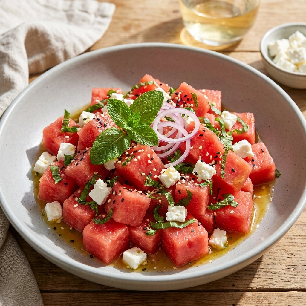 Fresh Watermelon Feta Salad Recipe: The Ultimate Easy Summer Side | Healthy Summer Salad