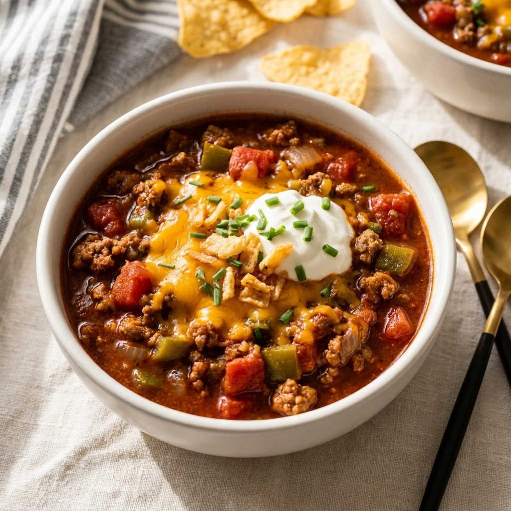 Hearty Slow Cooker Chili Recipe (No Beans) | Easy Crockpot Beef Chili
