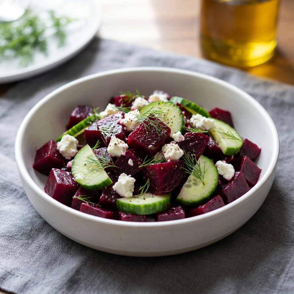 The Art of the Summer Garden: Beet Salad with Feta, Cucumbers, and Dill | Healthy Beet Salad
