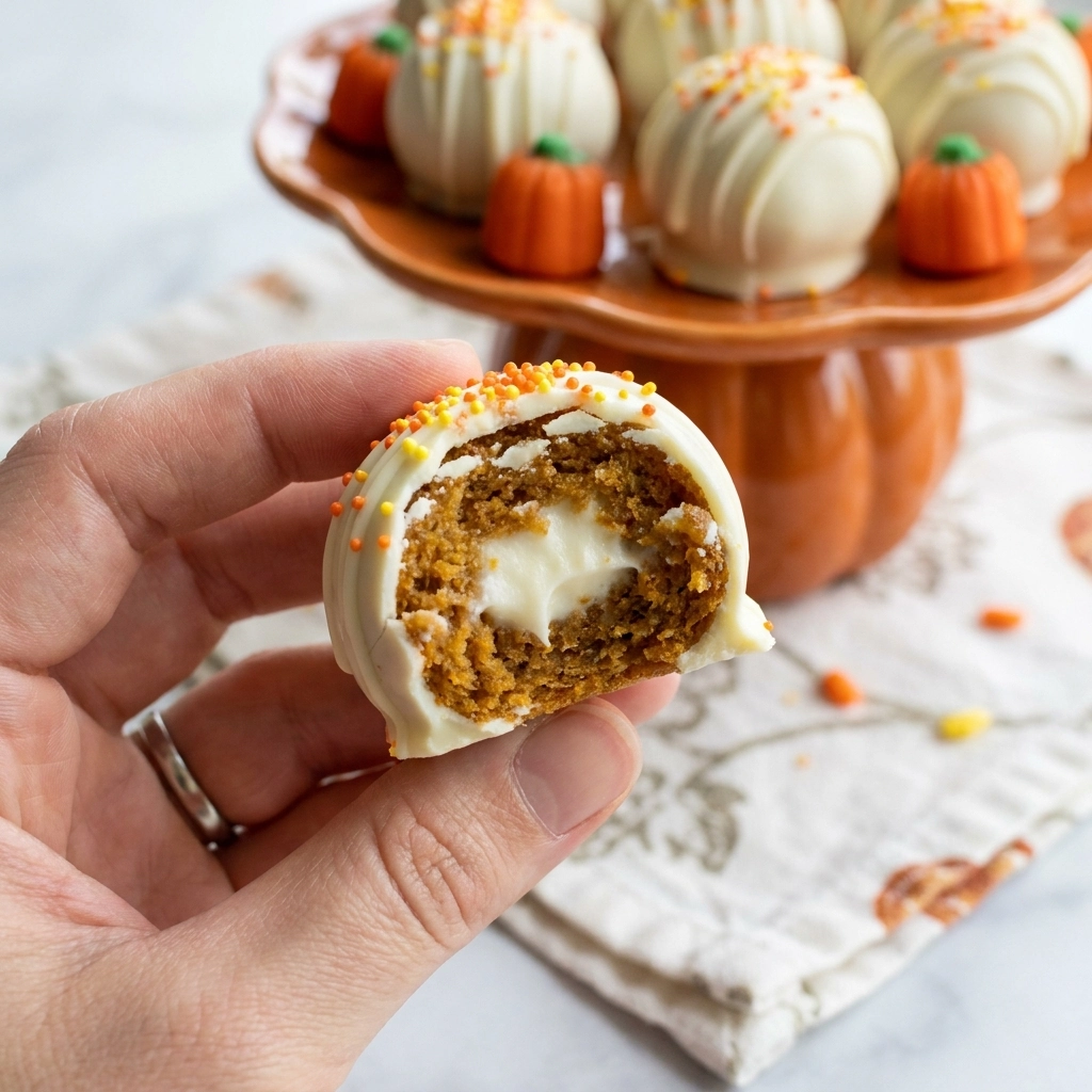 Pumpkin White Chocolate Cake Pops | Easy Fall Dessert Treat Idea