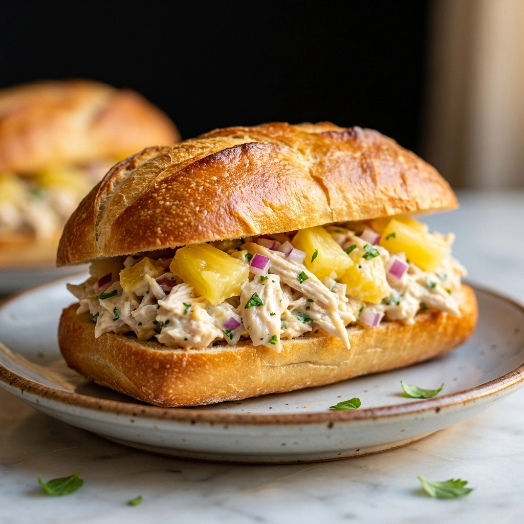 Tropical Sunshine Pineapple Chicken Salad Sandwiches | Easy Summer Lunch Idea