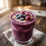 Healthy Protein Smoothie with Frozen Berries and Oats Easy Recipe for Weight Loss | Berry Breakfast Smoothie