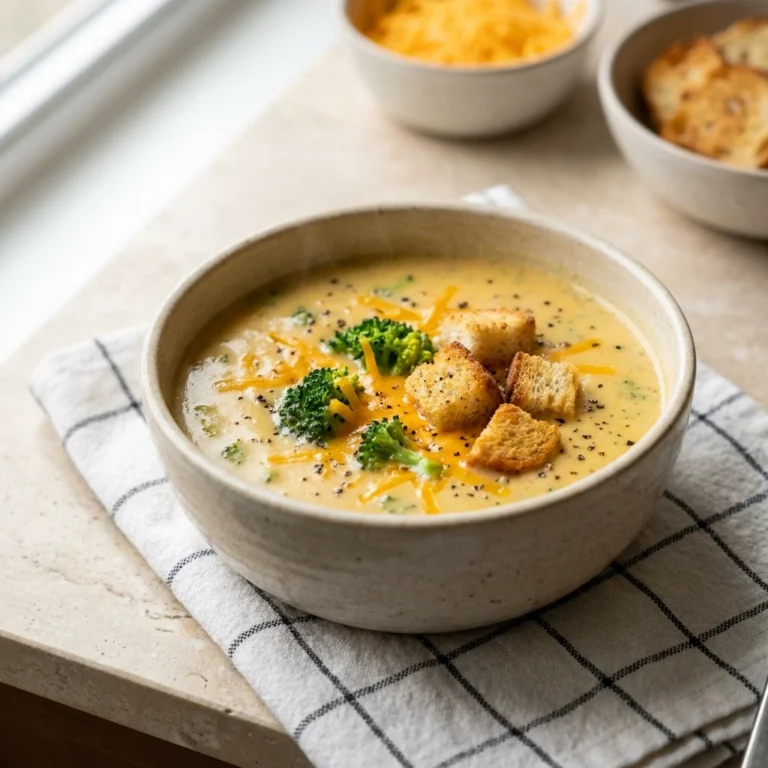 Creamy Broccoli Cheese Soup with Sharp Cheddar | Easy Comfort Food Dinner