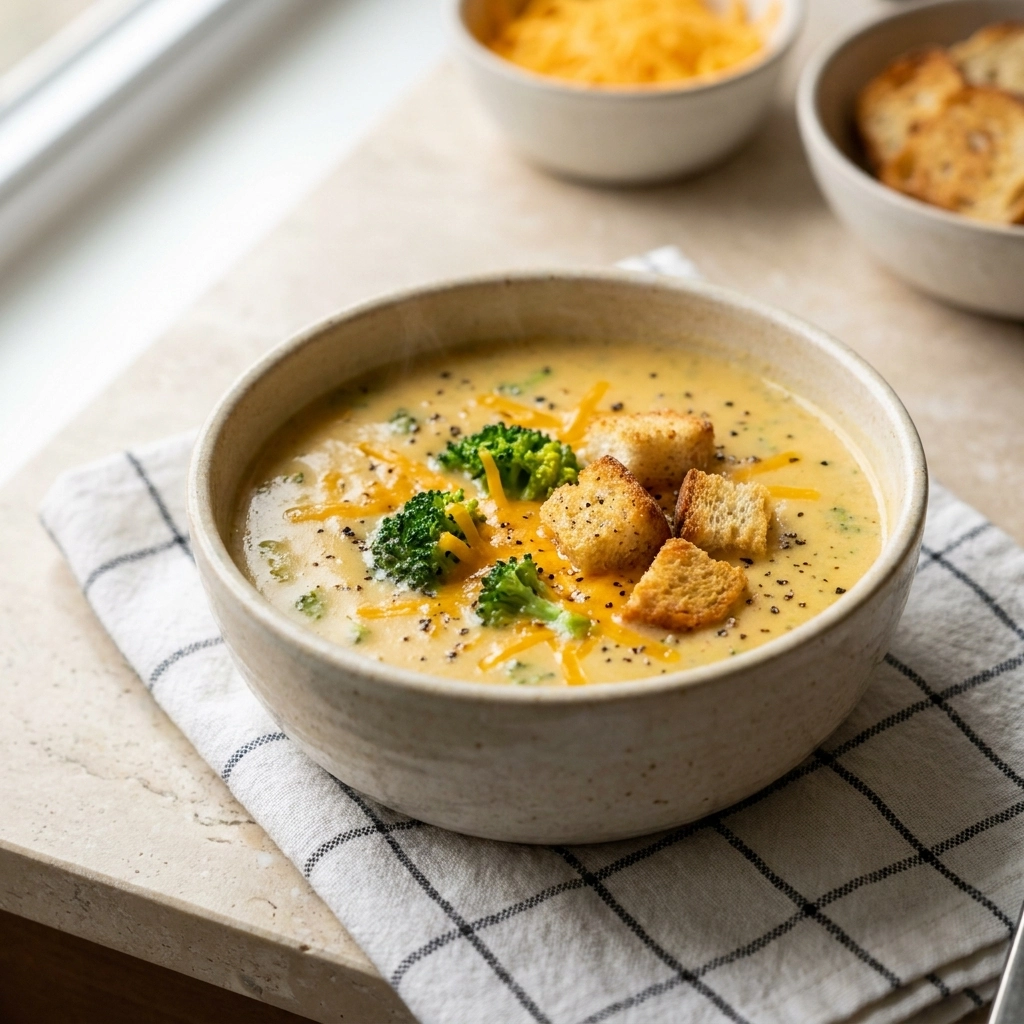Creamy Broccoli Cheese Soup with Sharp Cheddar | Easy Comfort Food Dinner