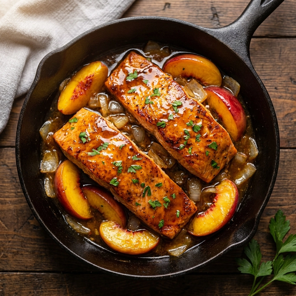 Bourbon Peach Glazed Salmon: A Delightful Recipe to Try! | Easy Salmon Dinner