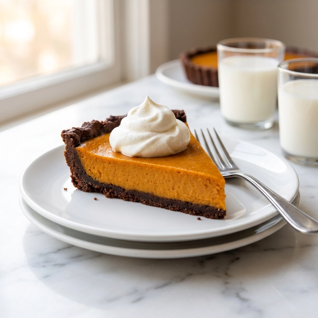 Decadent Dark Chocolate Pumpkin Tart | Easy Fall Dessert Recipe